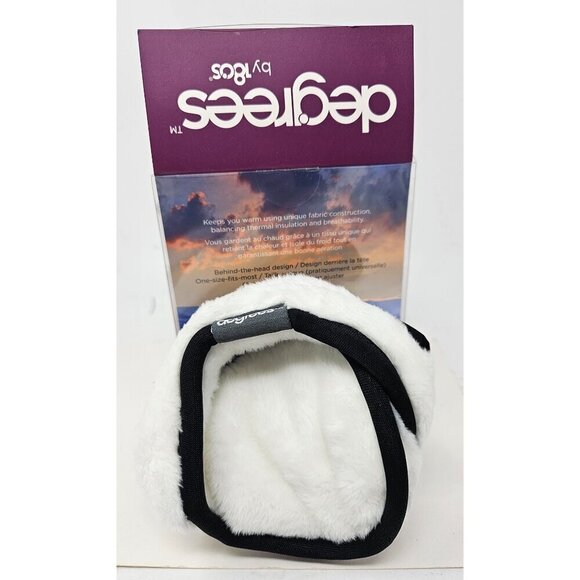 Women Ear Warmers Soft Original Behind Head Adjustable Ear Muffs, White by 180s - Picture 3 of 3